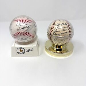 1989 Oakland A's World Series 1982 Dodgers Facsimile Baseballs Vintage Lot